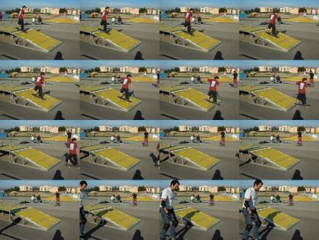 moi en train de faire du skate(plusieurs petites images)