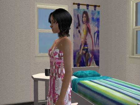 sims dans sa chambre